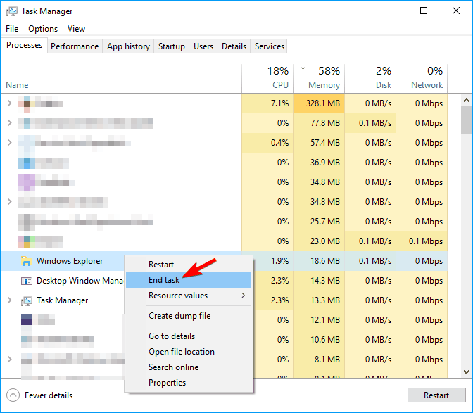 thumbnails not showing in windows 10